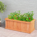 Raised Garden Bed Wooden Planter Box with 4 Drainage Holes and Detachable Bottom Panels-Orange by LJGDeals