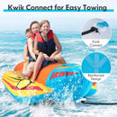 3-Person Inflatable Banana Boat with 3 EVA-padded Seats and Handles by LJGDeals