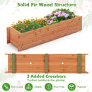 Fir Wood Planter Box with 2 Drainage Holes and 3 Added Bottom Crossbars-Orange by DirectDeals