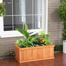 Raised Garden Bed Wooden Planter Box with 4 Drainage Holes and Detachable Bottom Panels-Orange by LJGDeals