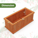 Raised Garden Bed Wooden Planter Box with 4 Drainage Holes and Detachable Bottom Panels-Orange by LJGDeals