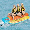 3-Person Inflatable Banana Boat with 3 EVA-padded Seats and Handles by LJGDeals