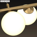GobekUsa Orb White Glass Shade Island Hanging Light - 11-Light Postmodern Restaurant Lamp