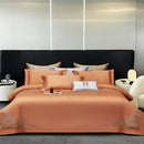 GobekUsa Jacquard Embroidery Egyptian Cotton Satin Bedding Set with Elastic Sheet