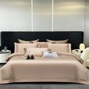 GobekUsa Jacquard Embroidery Egyptian Cotton Satin Bedding Set with Elastic Sheet