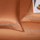 GobekUsa Jacquard Embroidery Egyptian Cotton Satin Bedding Set with Elastic Sheet