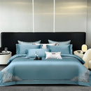 GobekUsa Jacquard Embroidery Egyptian Cotton Satin Bedding Set with Elastic Sheet