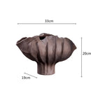 GobekUsa Ceramic Wavy Flower Vase - Home Decoration and Storage Organization