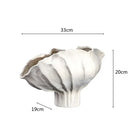 GobekUsa Ceramic Wavy Flower Vase - Home Decoration and Storage Organization