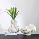 GobekUsa Ceramic Wavy Flower Vase - Home Decoration and Storage Organization