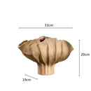 GobekUsa Ceramic Wavy Flower Vase - Home Decoration and Storage Organization