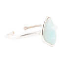 Organic Blue Larimar and Sterling Silver Cuff Bracelet