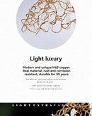 Organic copper crystal ceiling chandelier dining room pendant light by Decorbites