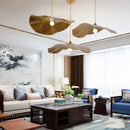GobekUsa Golden Iron Lotus Leaf Chandelier for Coffee Shop Restaurant Bedroom