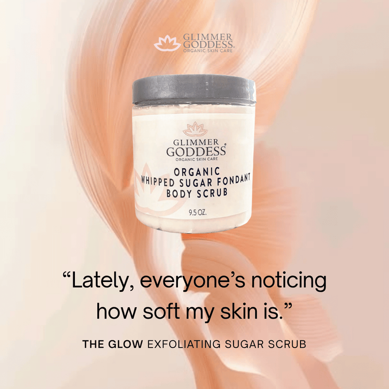 Organic Whipped Sugar Fondant Exfoliating Body Scrub - Crepey Skin Treatment