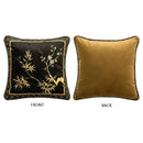 GobekUsa Bamboo Black Gold Lumbar Pillow Covers - Oriental Chinese Style Luxury 30x50cm
