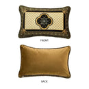 GobekUsa Bamboo Black Gold Lumbar Pillow Covers - Oriental Chinese Style Luxury 30x50cm