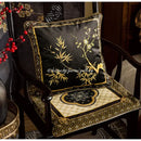 GobekUsa Bamboo Black Gold Lumbar Pillow Covers - Oriental Chinese Style Luxury 30x50cm