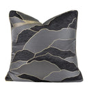 GobekUsa Black & Gold Floral Jacquard Throw Pillow Cover Oriental Art Case
