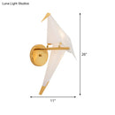 GobekUsa Origami Bird LED Wall Sconce in Gold: Warm/White Bedroom Lighting Fixture
