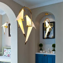GobekUsa Crane Chandelier Iron LED Light for Bedroom Dining Children's Room