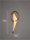 GobekUsa Crane Chandelier Iron LED Light for Bedroom Dining Children's Room