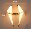 GobekUsa Crane Chandelier Iron LED Light for Bedroom Dining Children's Room