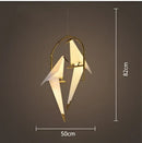 GobekUsa Crane Chandelier Iron LED Light for Bedroom Dining Children's Room