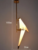 GobekUsa Crane Chandelier Iron LED Light for Bedroom Dining Children's Room