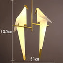 GobekUsa Crane Chandelier Iron LED Light for Bedroom Dining Children's Room