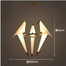 GobekUsa Crane Chandelier Iron LED Light for Bedroom Dining Children's Room