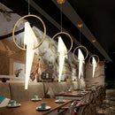 GobekUsa Crane Chandelier Iron LED Light for Bedroom Dining Children's Room