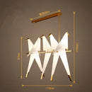 GobekUsa Crane Chandelier Iron LED Light for Bedroom Dining Children's Room