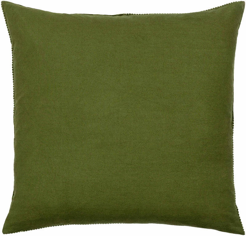 Orit Olive Green Corduroy Accent Pillow