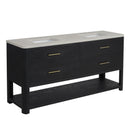 James Martin Lucian 72" Double Bathroom Vanity, Carbon Oak