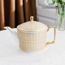 GobekUsa Bone China Tea Pot: Elegant European Porcelain Coffee Pot for Tea Lovers.