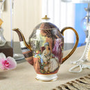 GobekUsa Bone China Tea Pot: Elegant European Porcelain Coffee Pot for Tea Lovers.