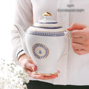 GobekUsa Bone China Tea Pot: Elegant European Porcelain Coffee Pot for Tea Lovers.