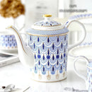 GobekUsa Bone China Tea Pot: Elegant European Porcelain Coffee Pot for Tea Lovers.