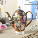 GobekUsa Bone China Tea Pot: Elegant European Porcelain Coffee Pot for Tea Lovers.