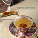 GobekUsa Bone China Tea Pot: Elegant European Porcelain Coffee Pot for Tea Lovers.