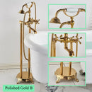 GobekUsa Brass Freestanding Bathtub Filler with Handshower, Dual Handles & Shower Set