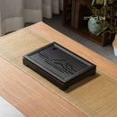 GobekUsa Bamboo Tea Tray: Dual Purpose Teaware Holder with Water Storage and Drainage
