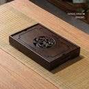 GobekUsa Bamboo Tea Tray: Dual Purpose Teaware Holder with Water Storage and Drainage