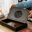 GobekUsa Bamboo Tea Tray: Dual Purpose Teaware Holder with Water Storage and Drainage