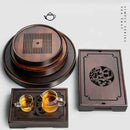 GobekUsa Bamboo Tea Tray: Dual Purpose Teaware Holder with Water Storage and Drainage