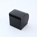 Ornate black carved aluminum toilet paper holder bathroom rack by Decorbites