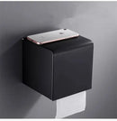 Ornate black carved aluminum toilet paper holder bathroom rack by Decorbites