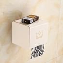 Ornate black carved aluminum toilet paper holder bathroom rack by Decorbites