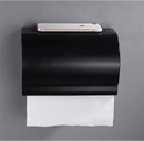 Ornate black carved aluminum toilet paper holder bathroom rack by Decorbites